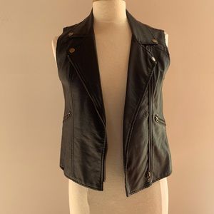 Faux Leather Dark Brown vest; Vegan Dark Brown Leather Vest